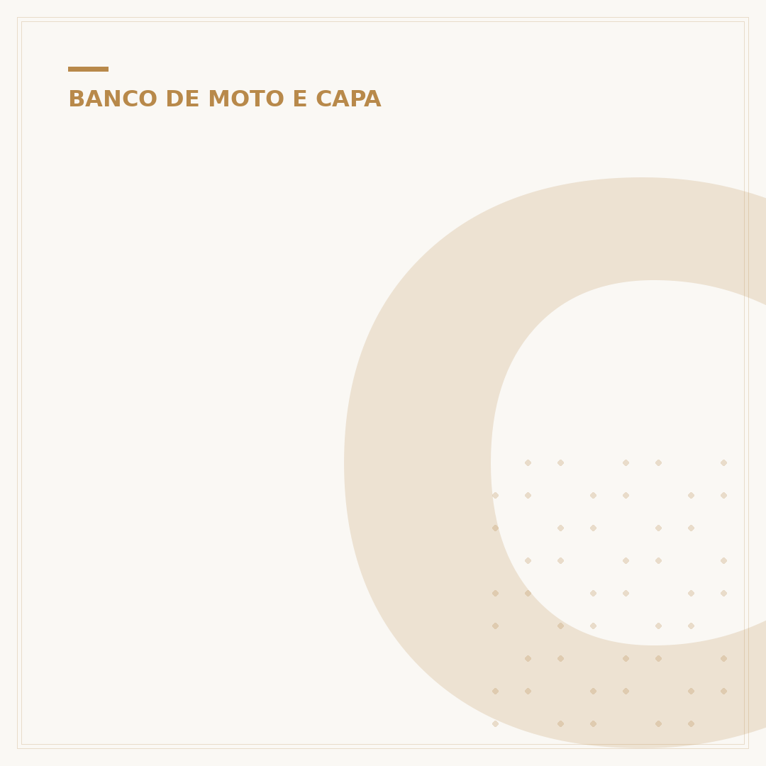 Capa de banco para CRF 250F