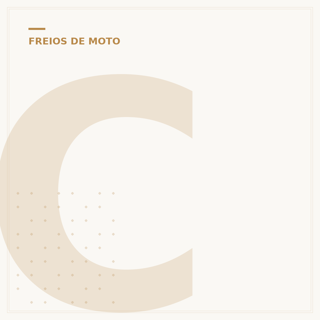 Critérios para a pastilha de freio da twister
