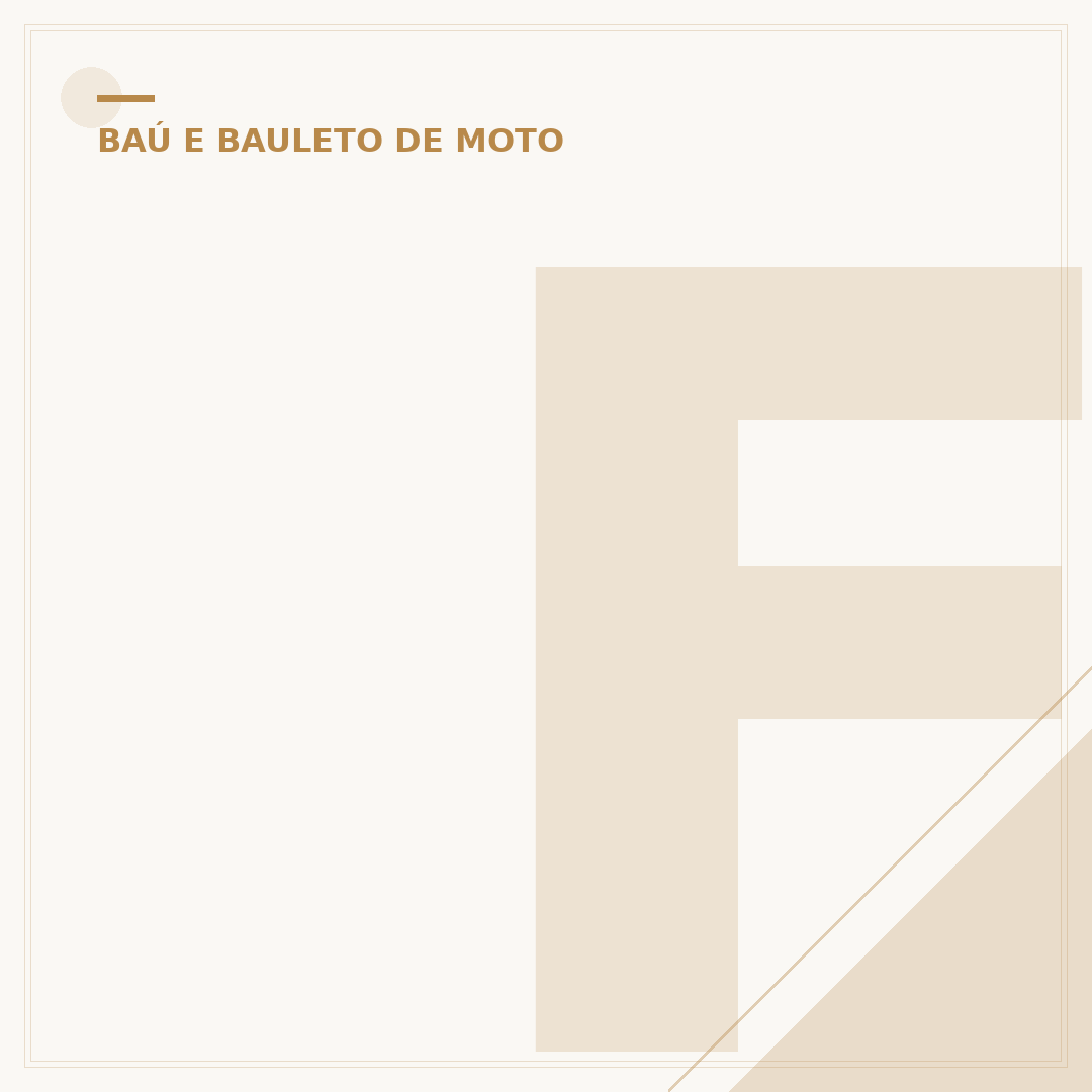 Faixa refletiva para bau de moto: visibilidade e segurança