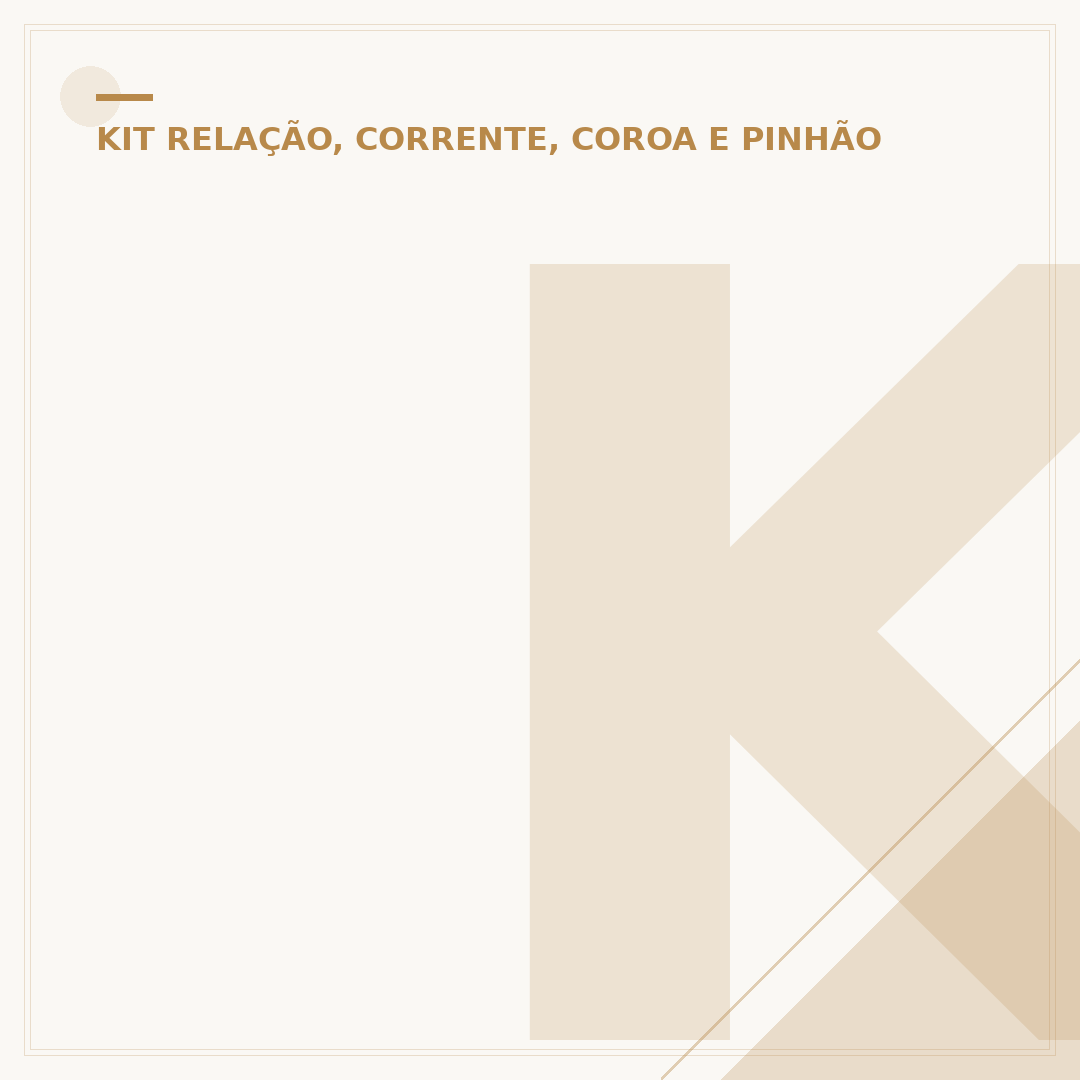 Kit relação cg 99: como escolher o conjunto correto