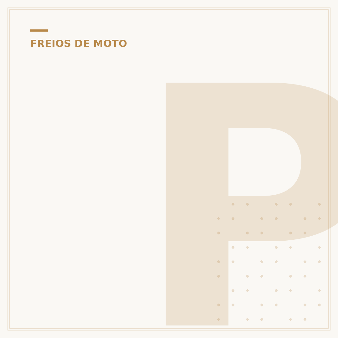 Pedal de freio Factor 150: cuidados e manutenção