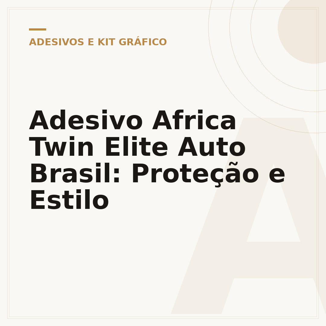 Adesivo Africa Twin Elite Auto Brasil: Proteção e Estilo