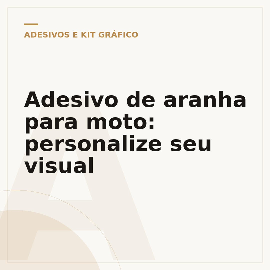 Adesivo de aranha para moto: personalize seu visual