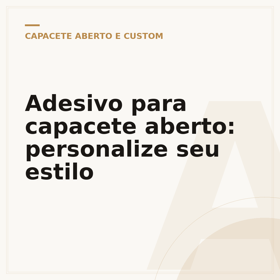 Adesivo para capacete aberto: personalize seu estilo
