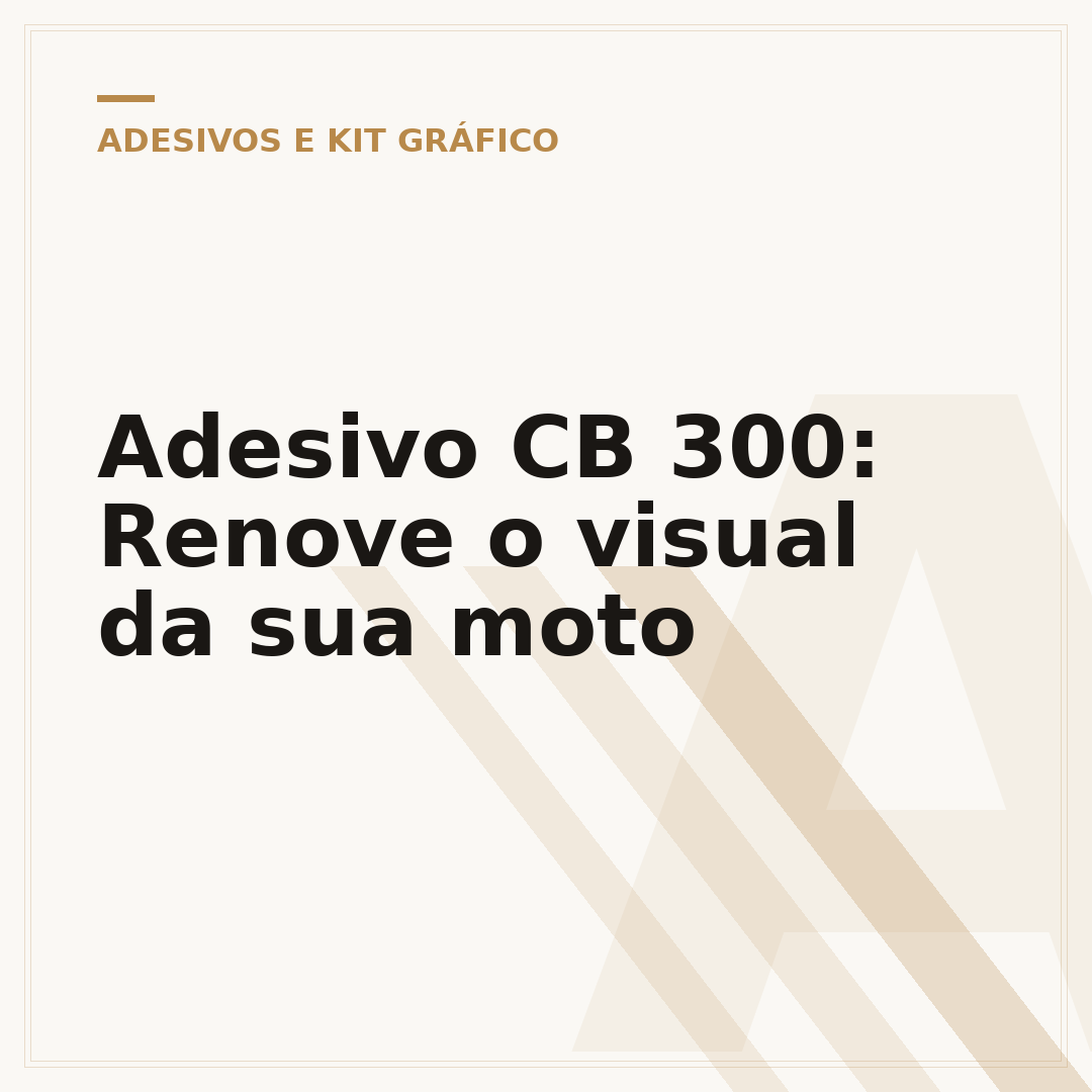 Adesivo CB 300: Renove o visual da sua moto