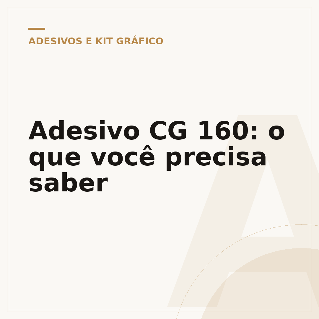 Adesivo CG 160: o que você precisa saber