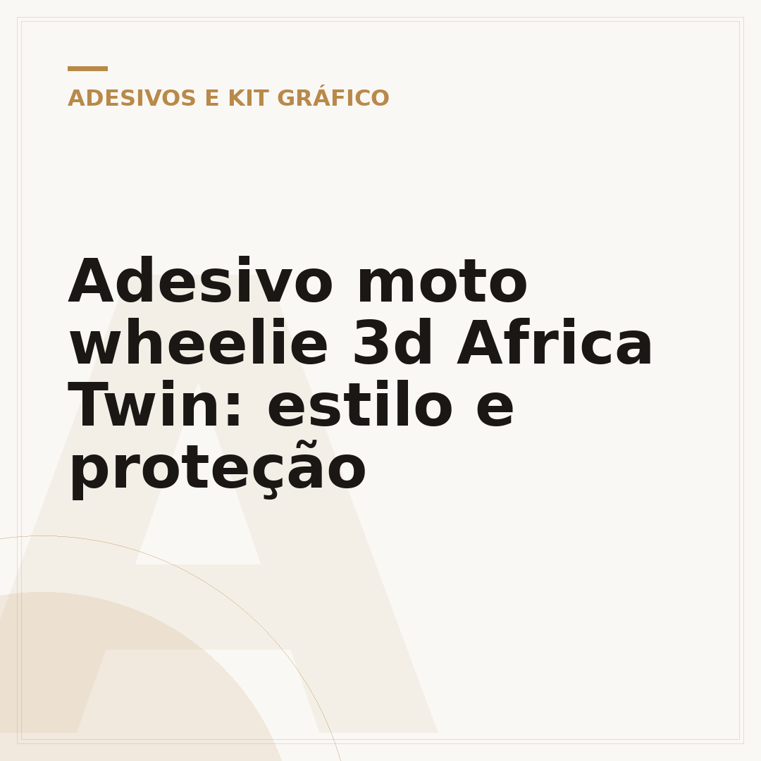 Adesivo moto wheelie 3d Africa Twin: estilo e proteção