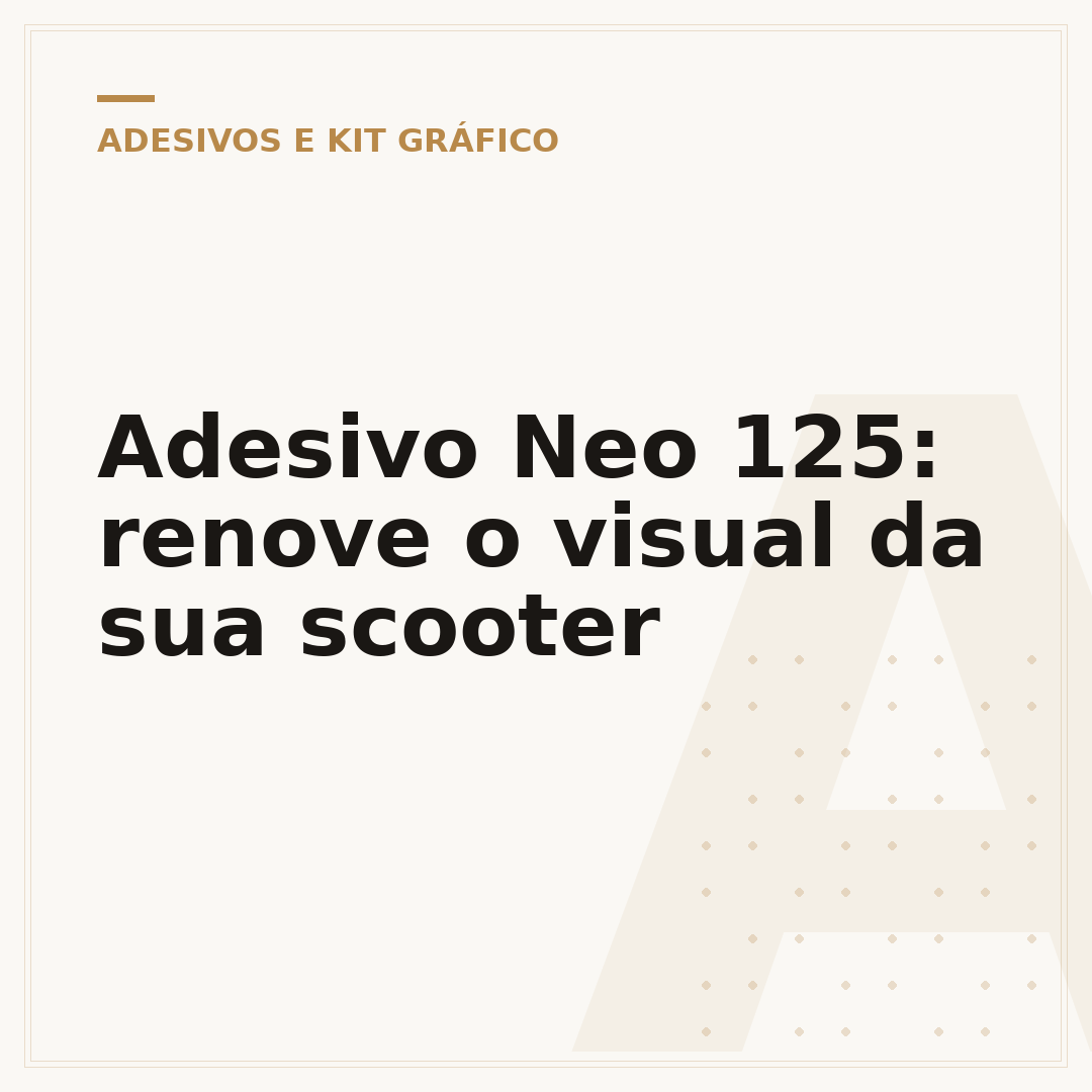 Adesivo Neo 125: renove o visual da sua scooter