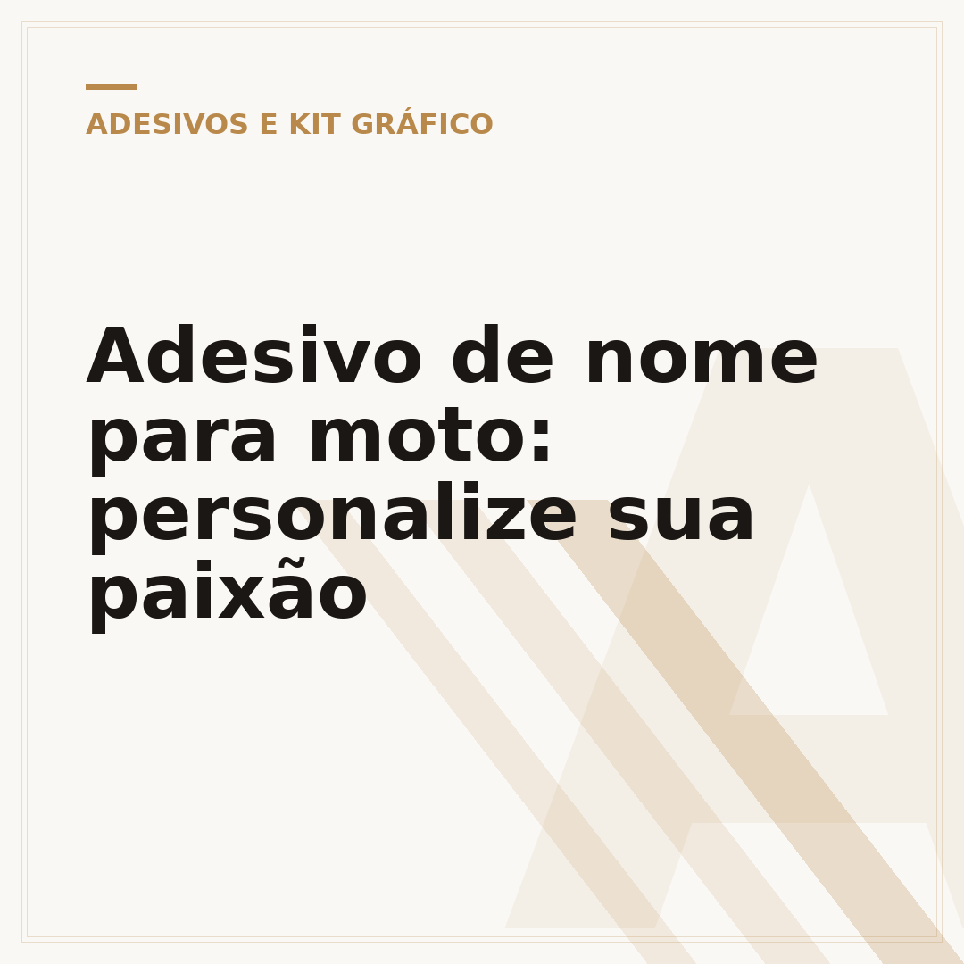 Adesivo de nome para moto: personalize sua paixão