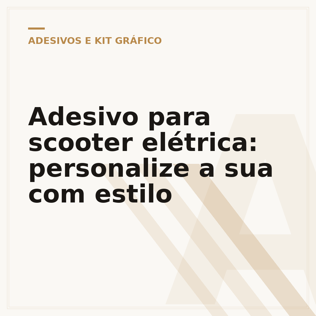 Adesivo para scooter elétrica: personalize a sua com estilo