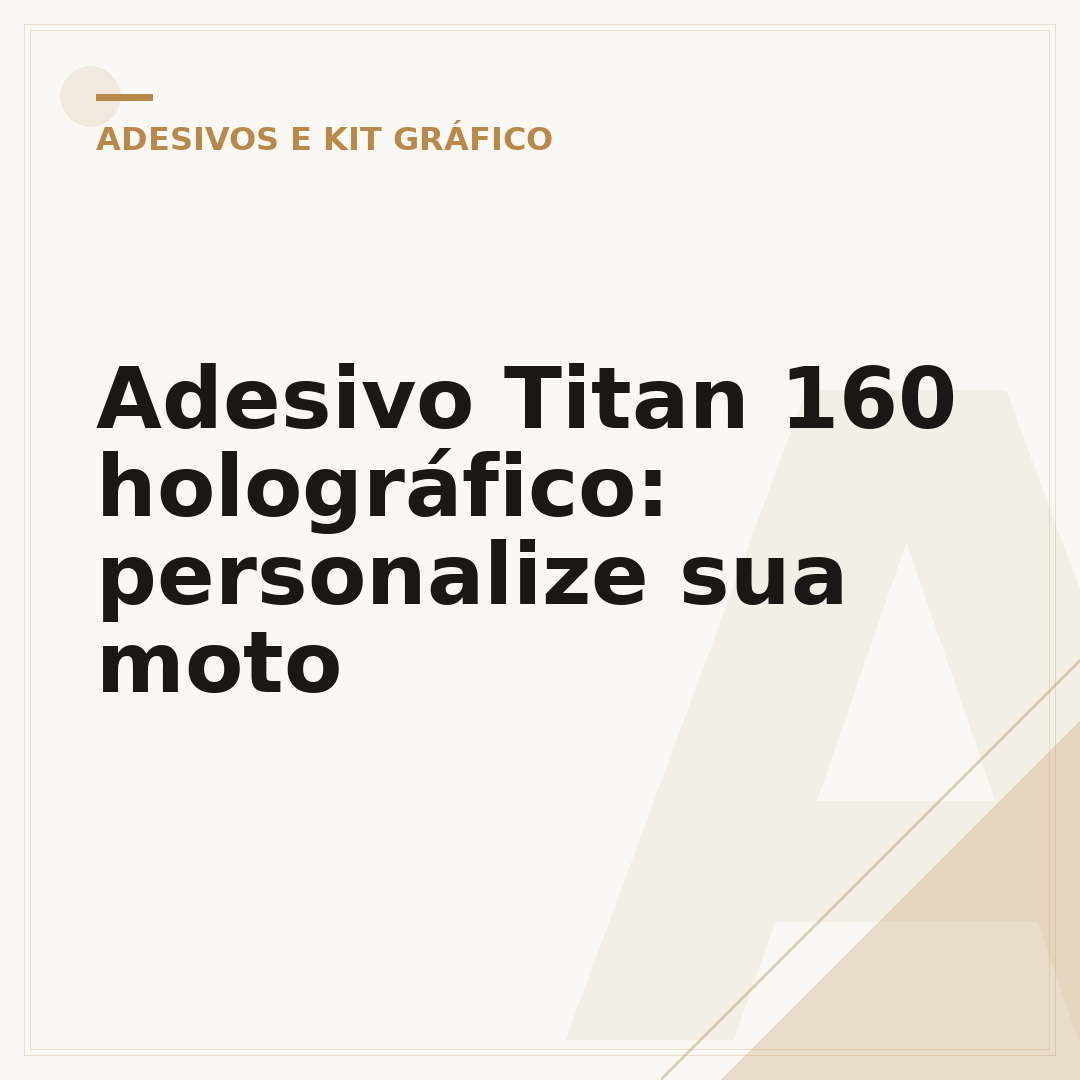 Adesivo Titan 160 holográfico: personalize sua moto