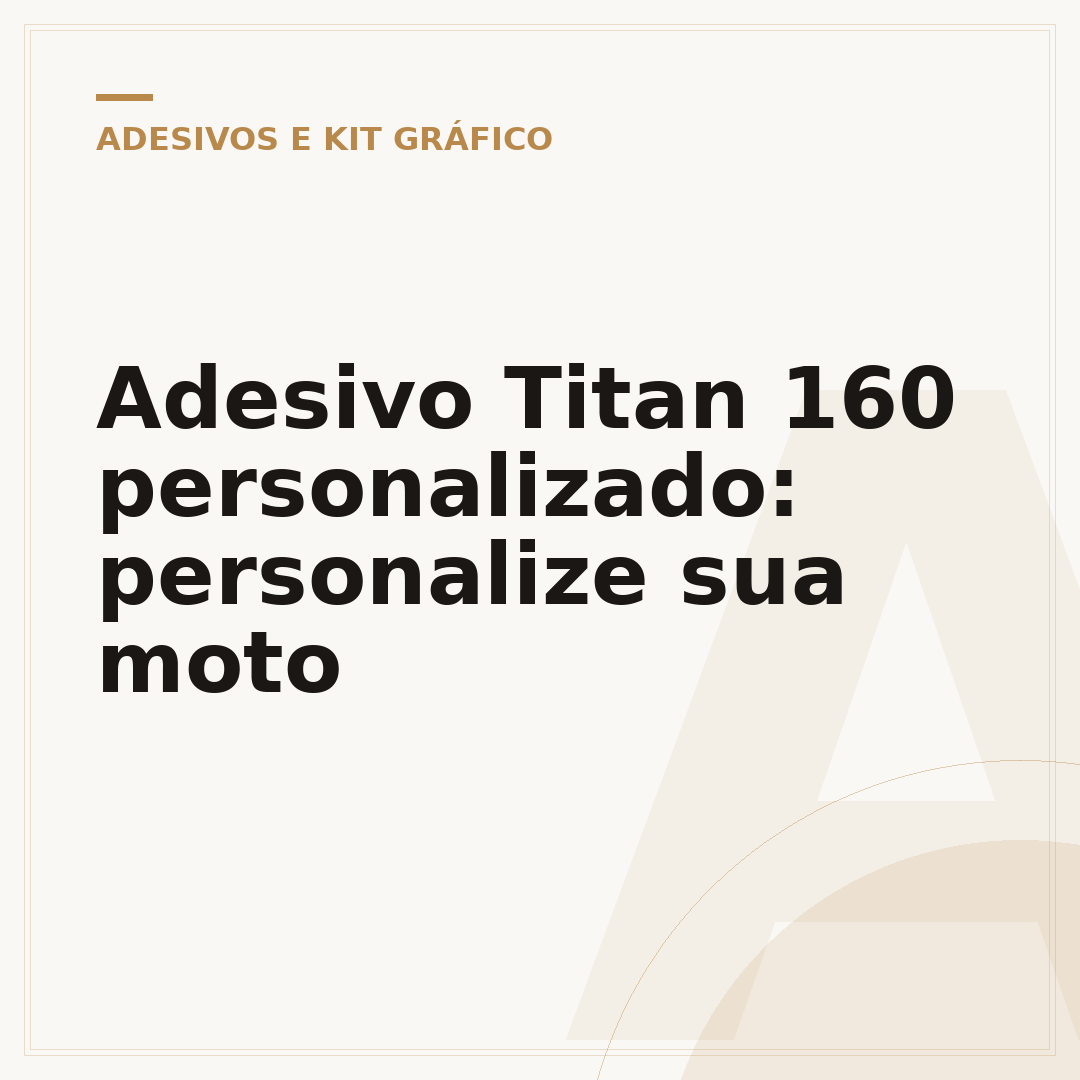 Adesivo Titan 160 personalizado: personalize sua moto
