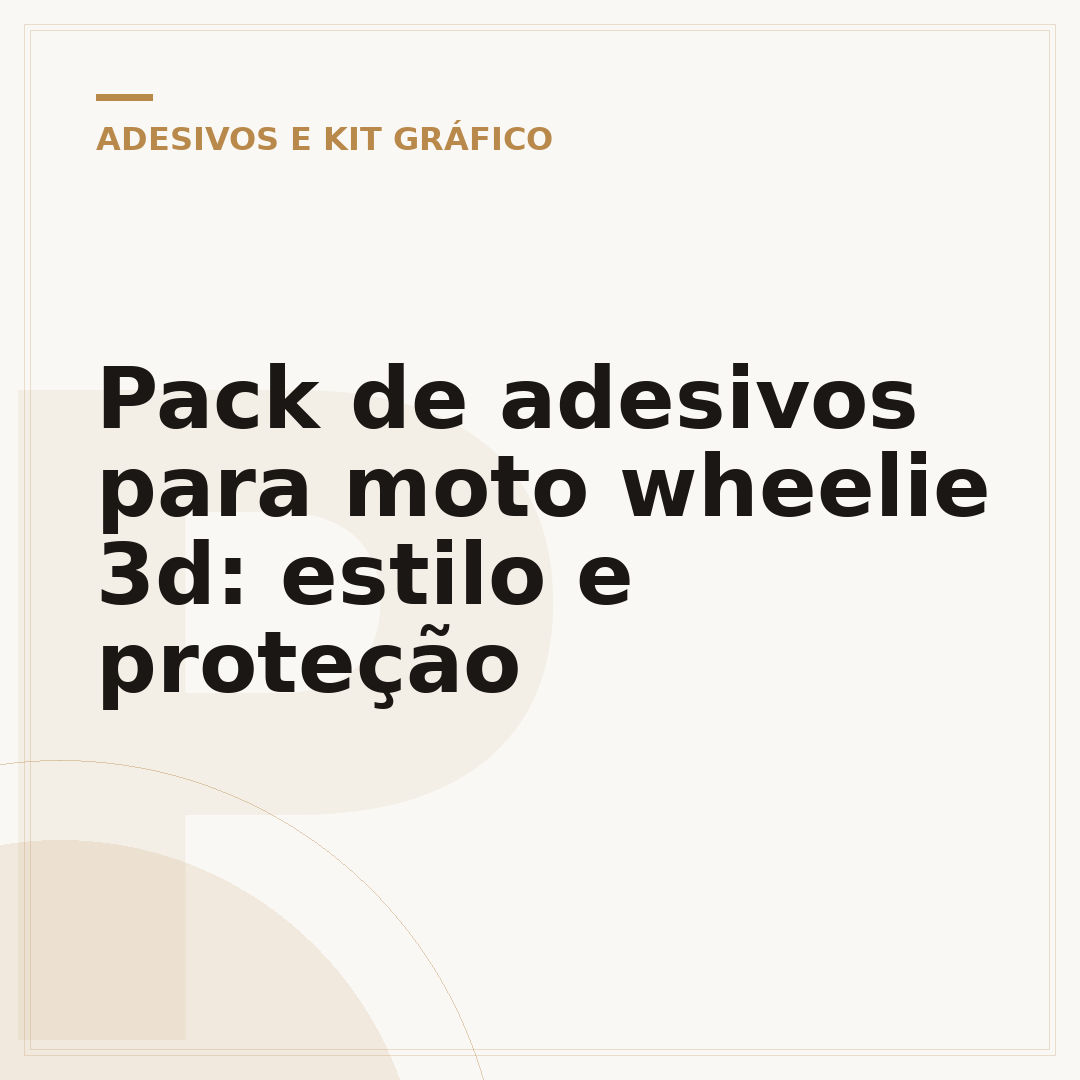 Pack de adesivos para moto wheelie 3d: estilo e proteção