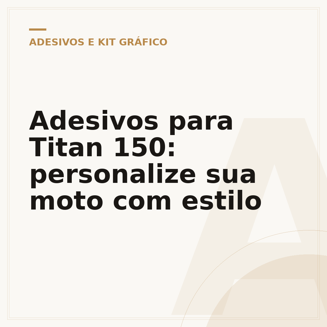 Adesivos para Titan 150: personalize sua moto com estilo