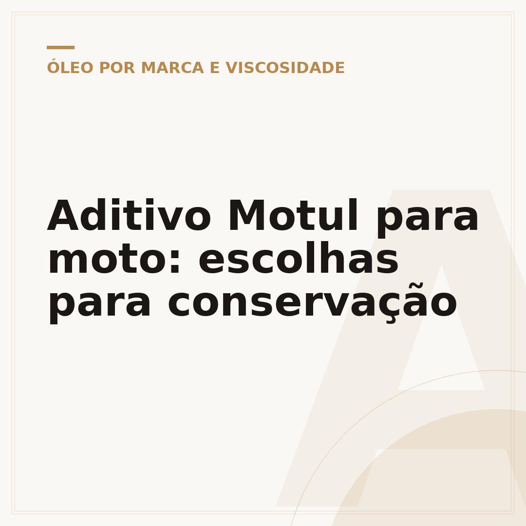 Aditivo Motul para moto: escolhas para conservação
