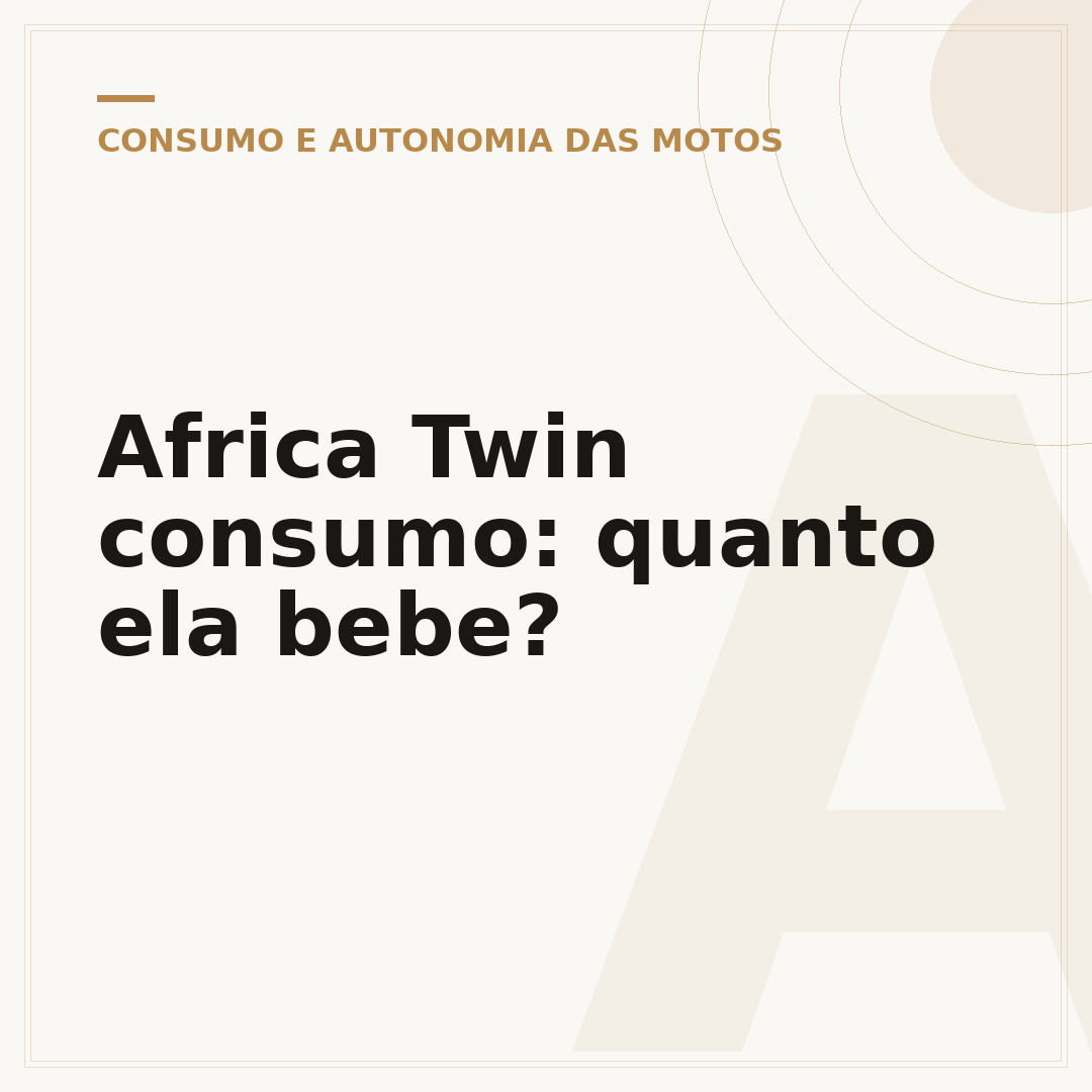 Africa Twin consumo: quanto ela bebe?