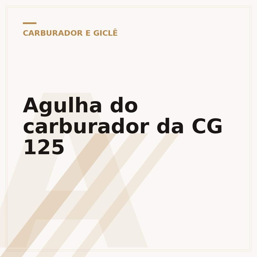 Agulha do carburador da CG 125