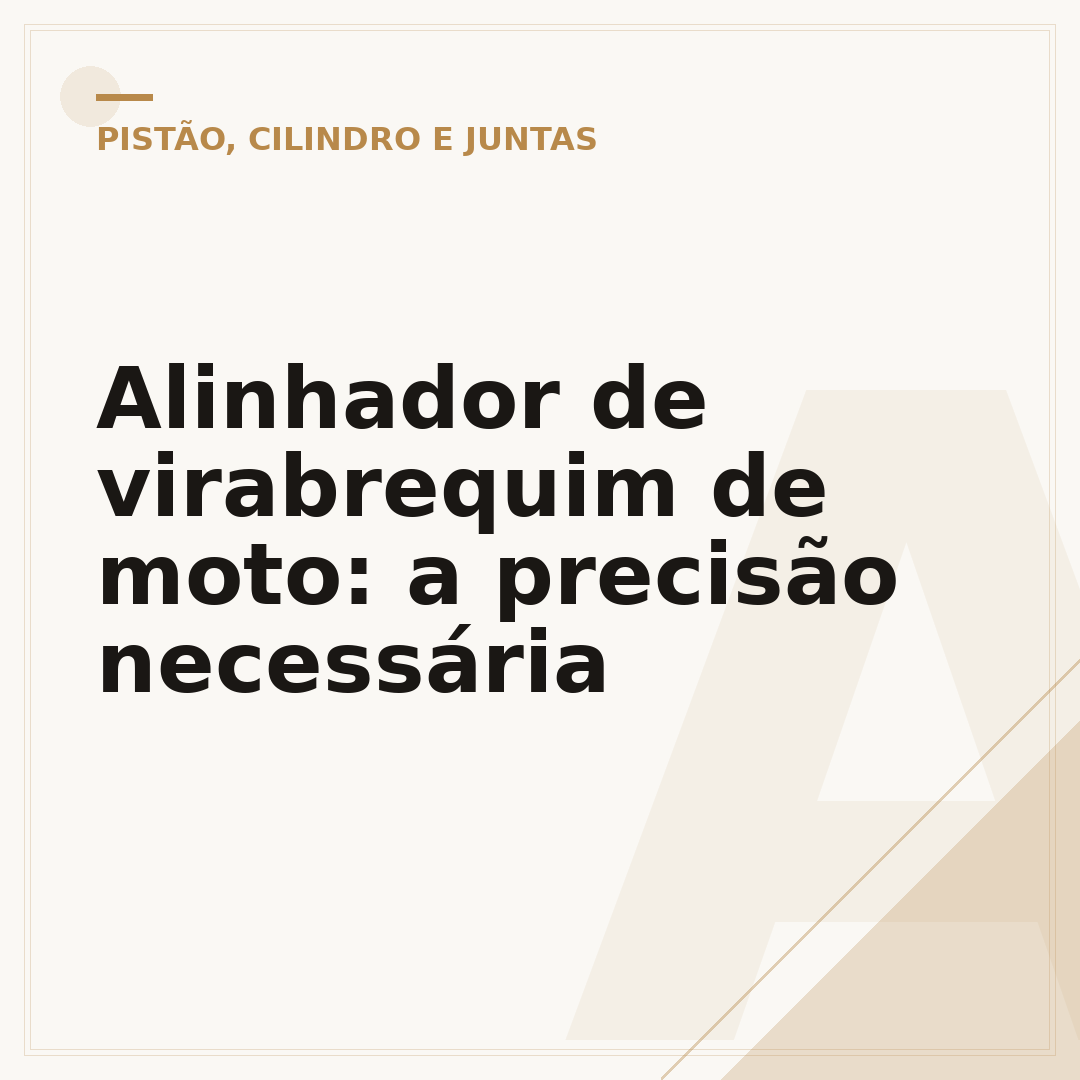 Alinhador de virabrequim de moto: a precisão necessária
