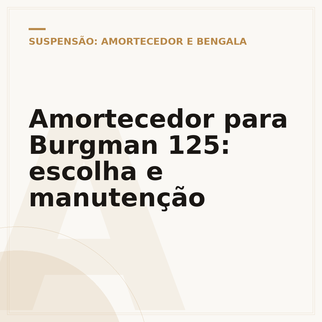 Amortecedor para Burgman 125: escolha e manutenção