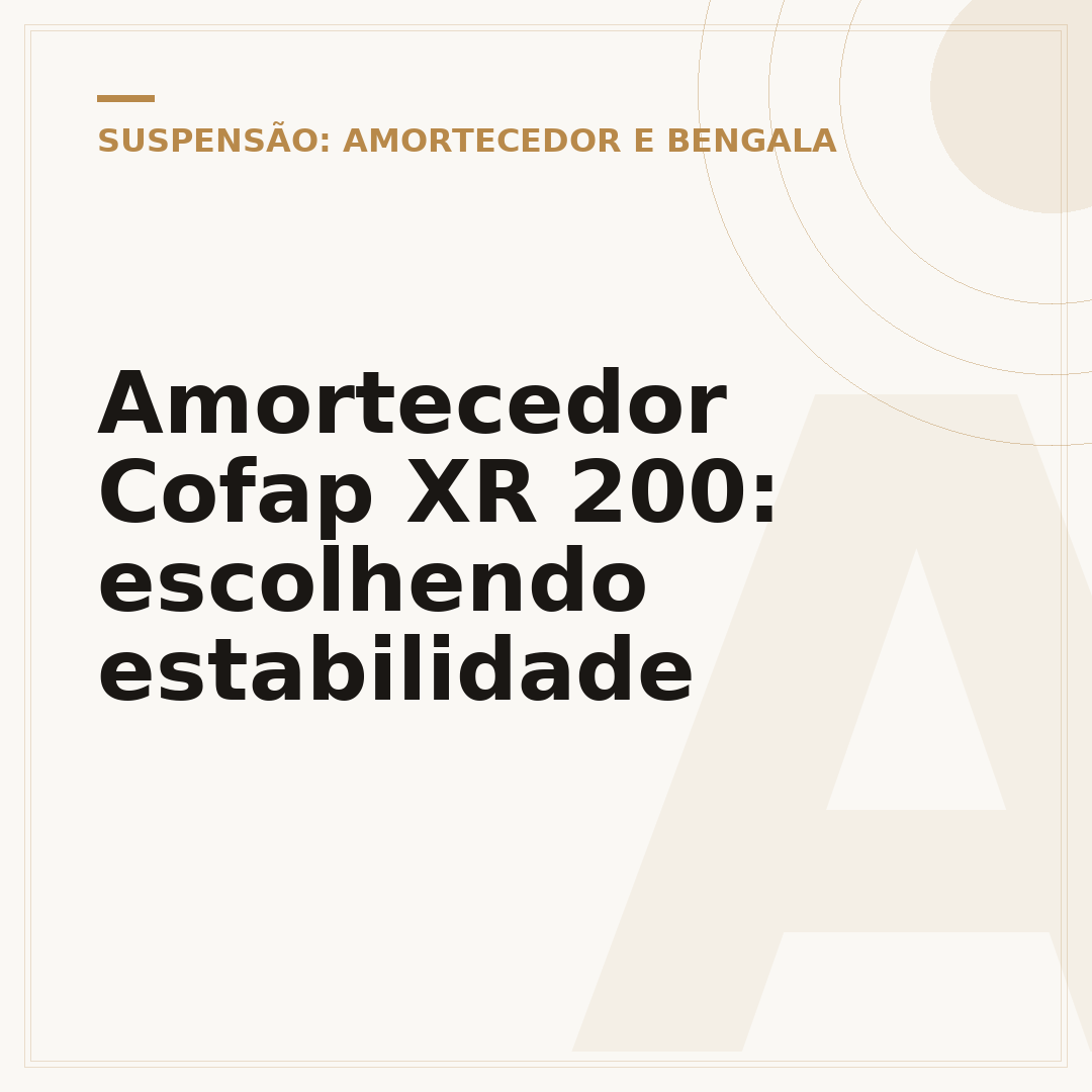 Amortecedor Cofap XR 200: escolhendo estabilidade