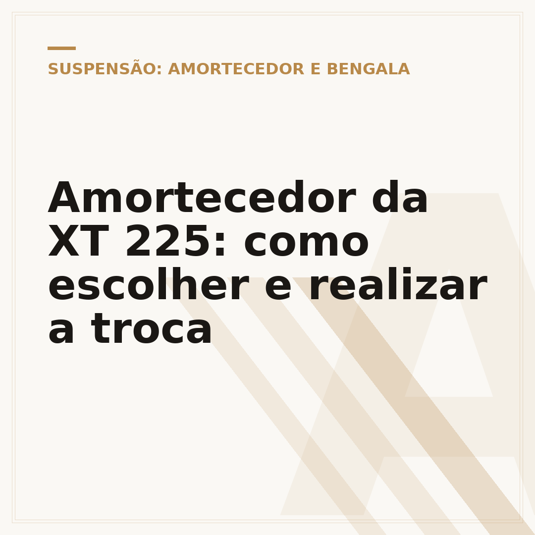 Amortecedor da XT 225: como escolher e realizar a troca