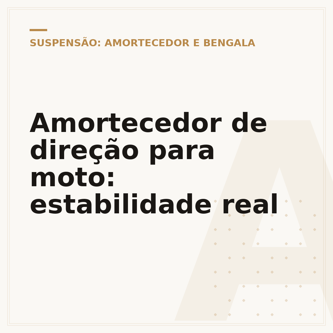 Amortecedor de direção para moto: estabilidade real