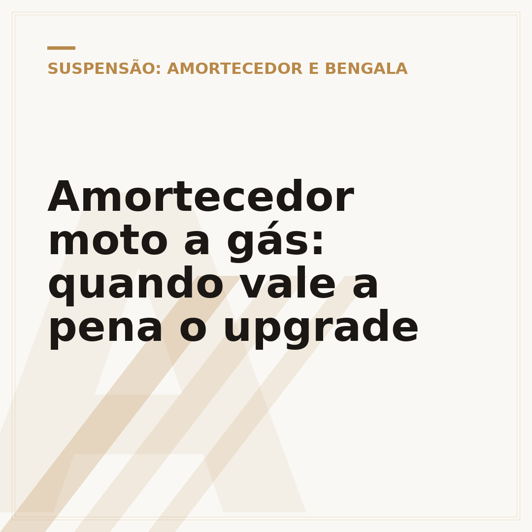 Amortecedor moto a gás: quando vale a pena o upgrade