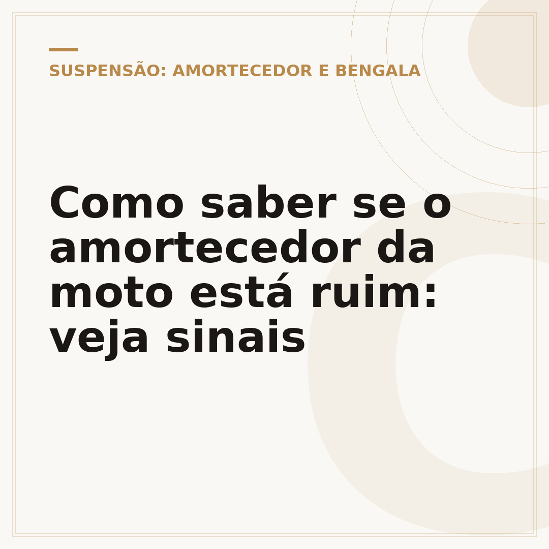 Como saber se o amortecedor da moto está ruim: veja sinais