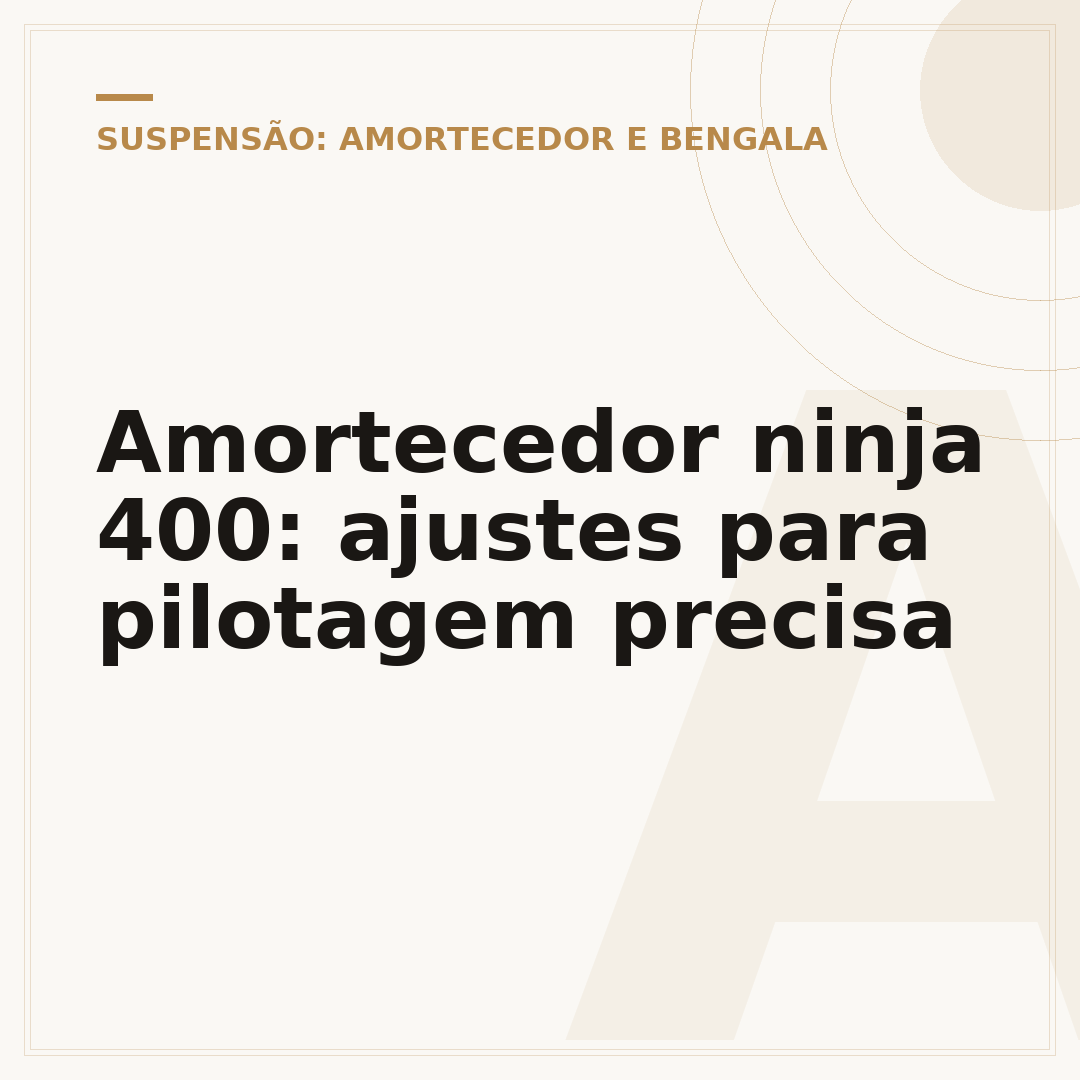 Amortecedor ninja 400: ajustes para pilotagem precisa
