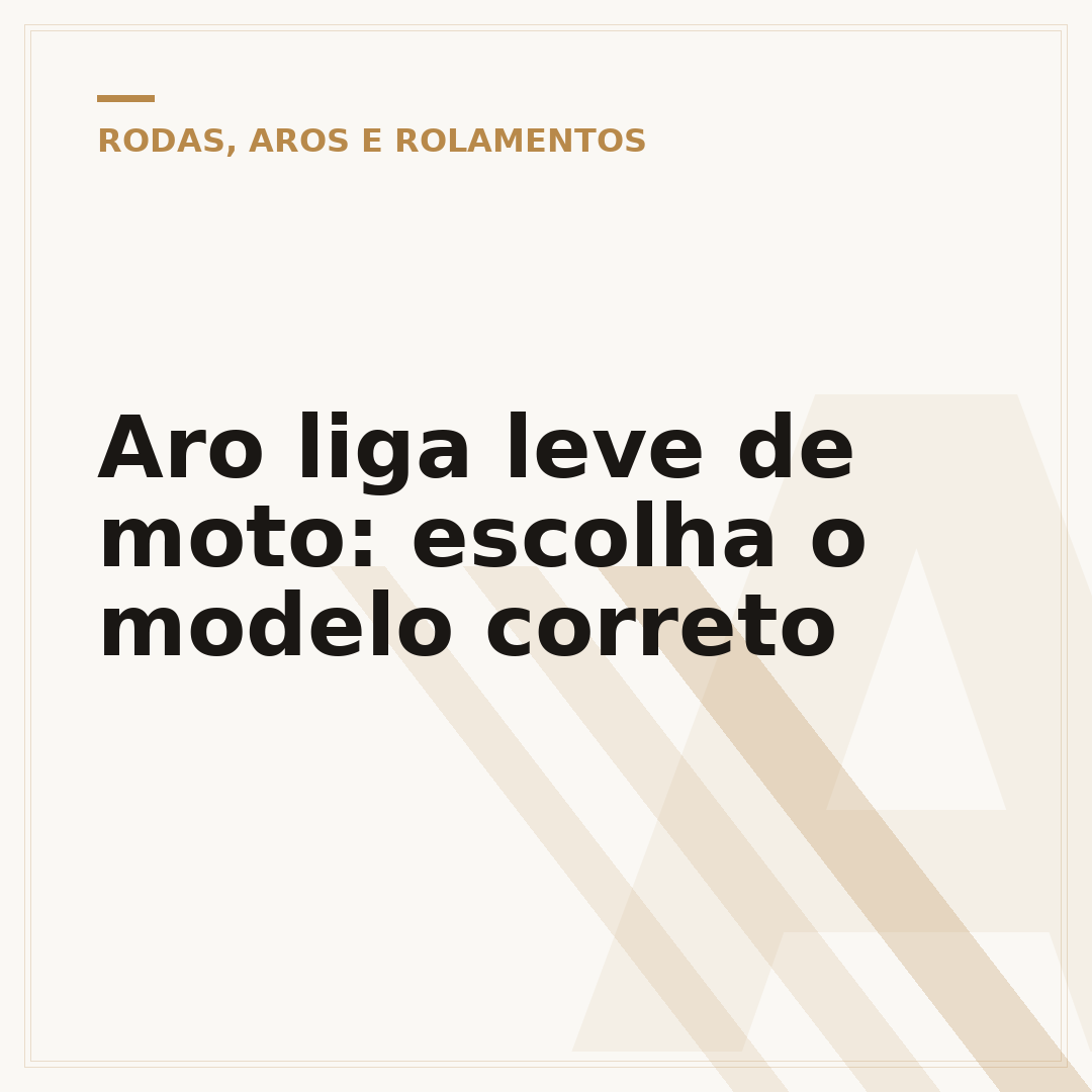Aro liga leve de moto: escolha o modelo correto