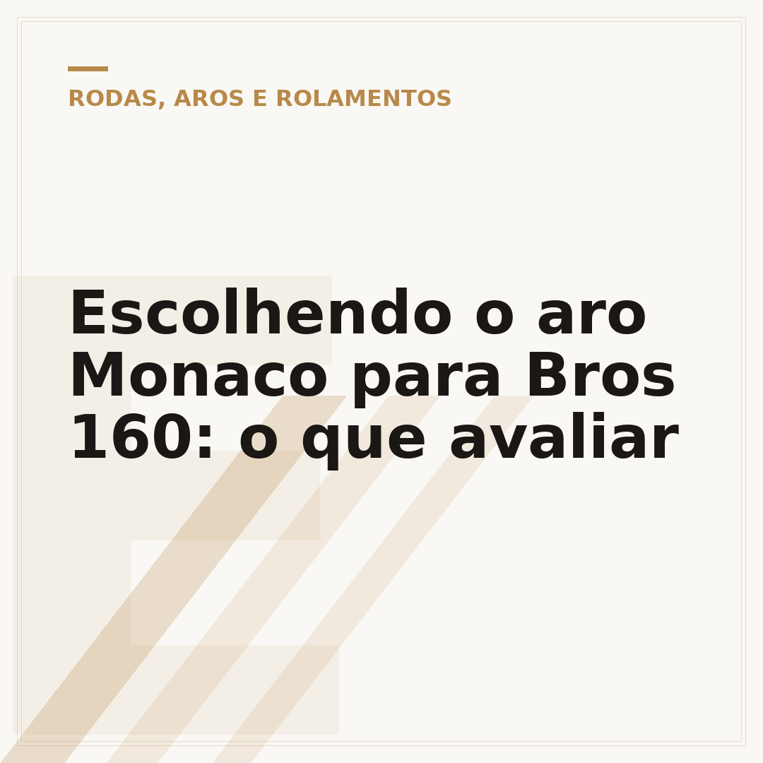 Escolhendo o aro Monaco para Bros 160: o que avaliar
