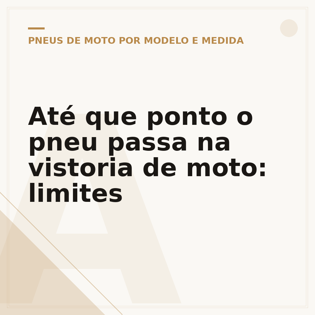 Até que ponto o pneu passa na vistoria de moto: limites