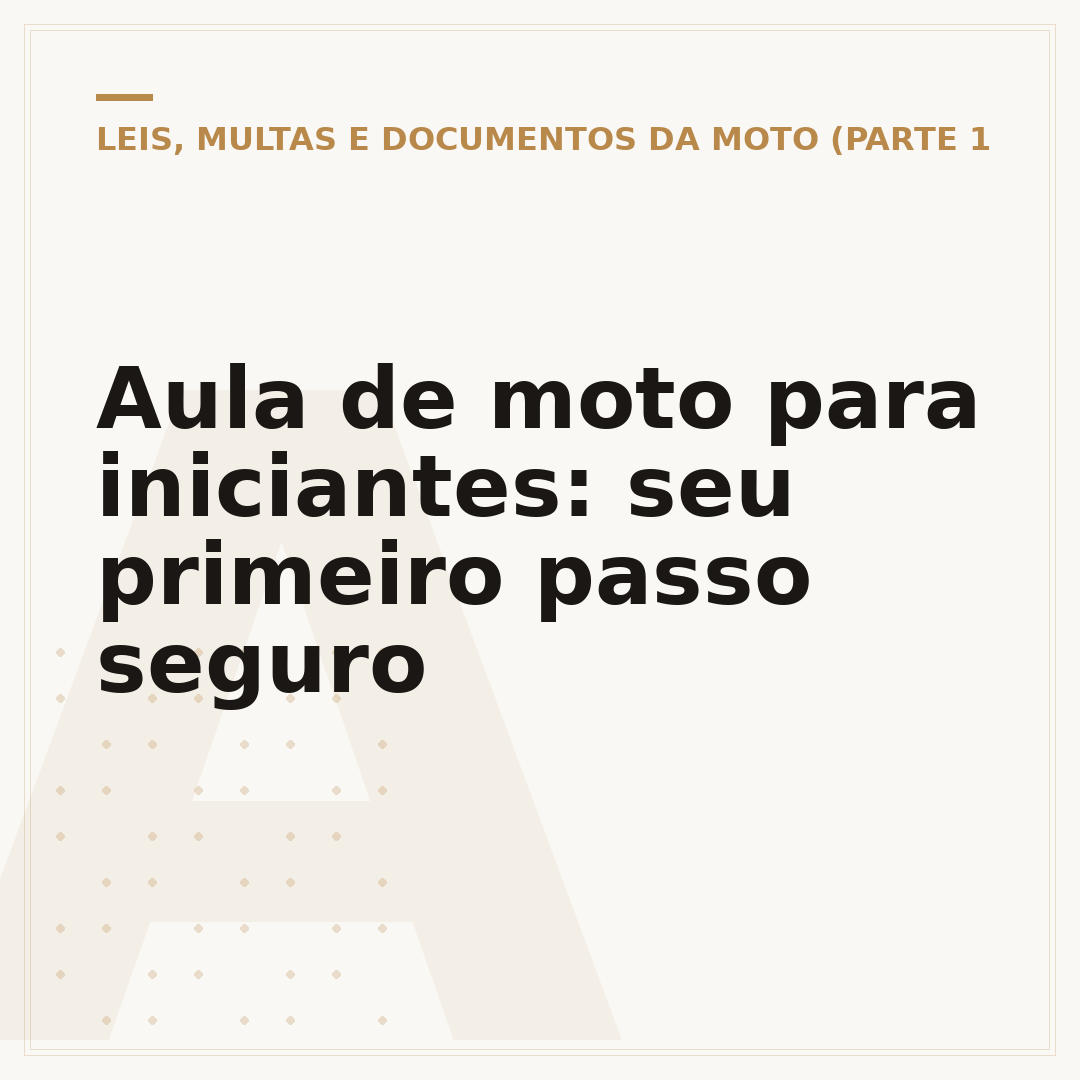 Aula de moto para iniciantes: seu primeiro passo seguro