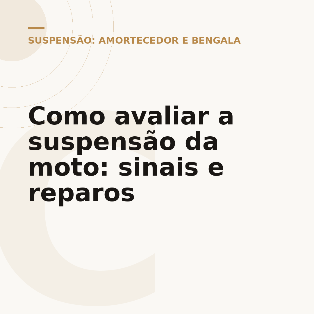 Como avaliar a suspensão da moto: sinais e reparos