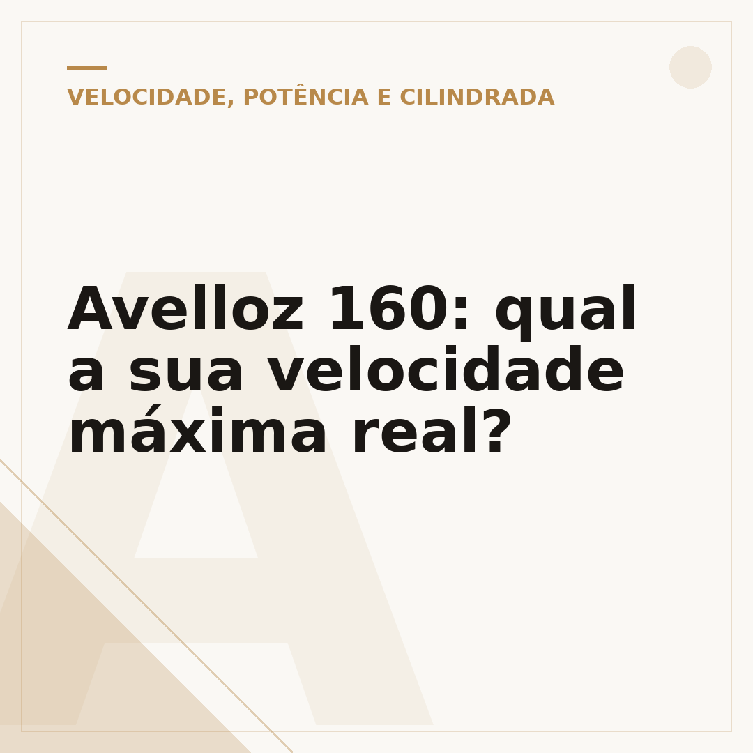 Avelloz 160: qual a sua velocidade máxima real?