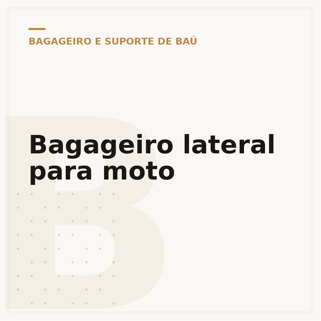 Bagageiro lateral para moto