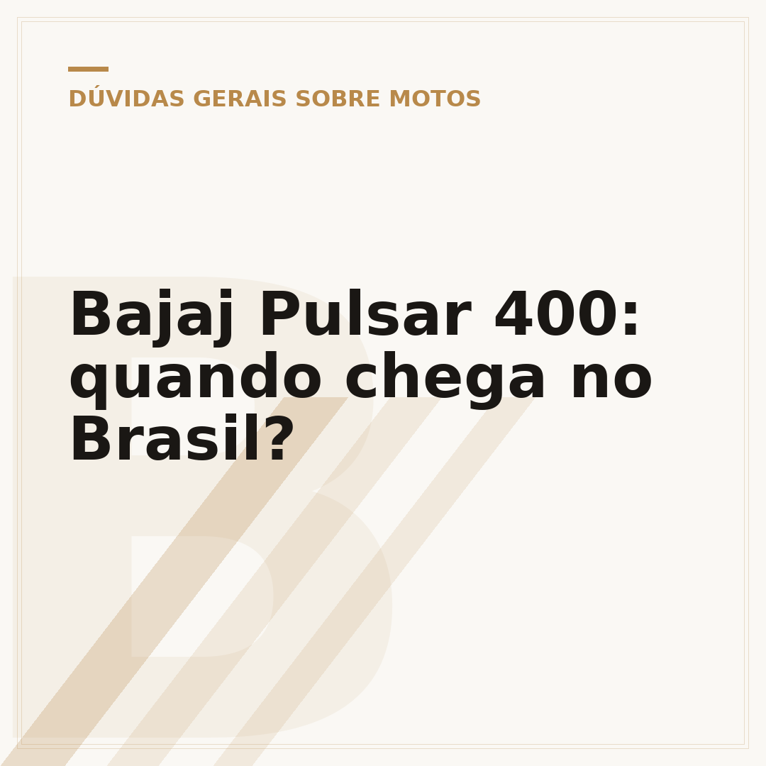 Bajaj Pulsar 400: quando chega no Brasil?