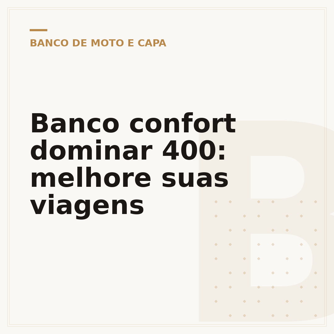 Banco confort dominar 400: melhore suas viagens
