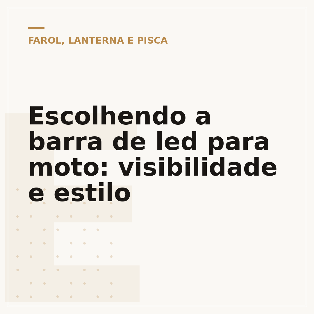 Escolhendo a barra de led para moto: visibilidade e estilo