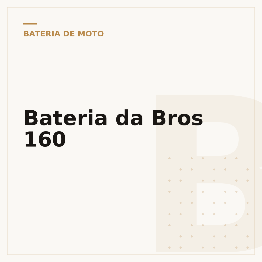 Bateria da Bros 160