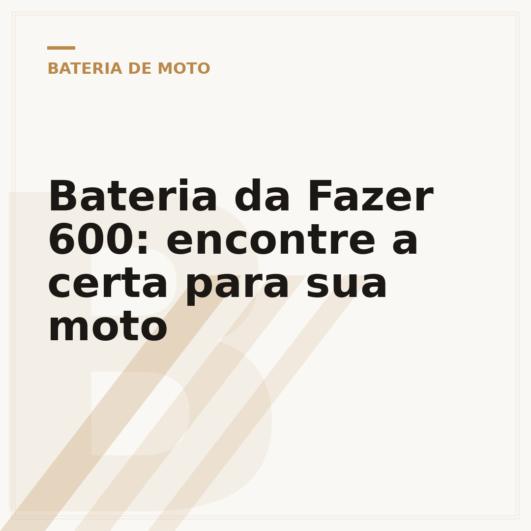 Bateria da Fazer 600: encontre a certa para sua moto