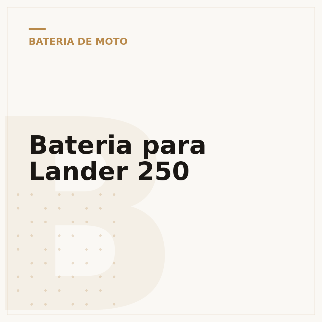Bateria para Lander 250