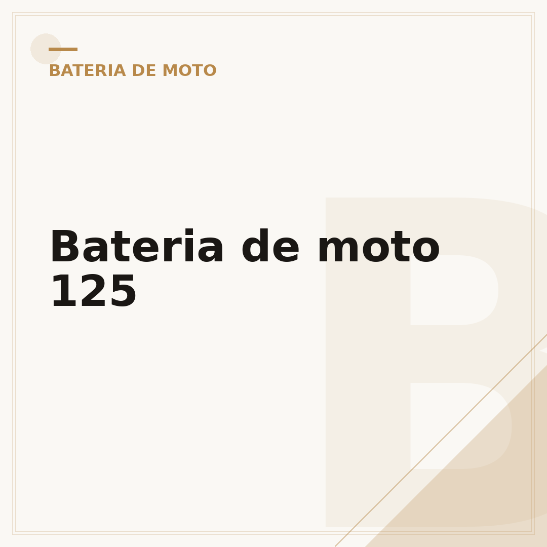Bateria de moto 125