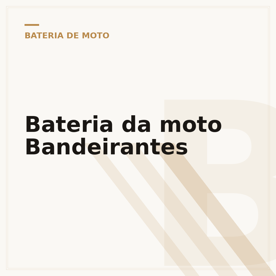 Bateria da moto Bandeirantes