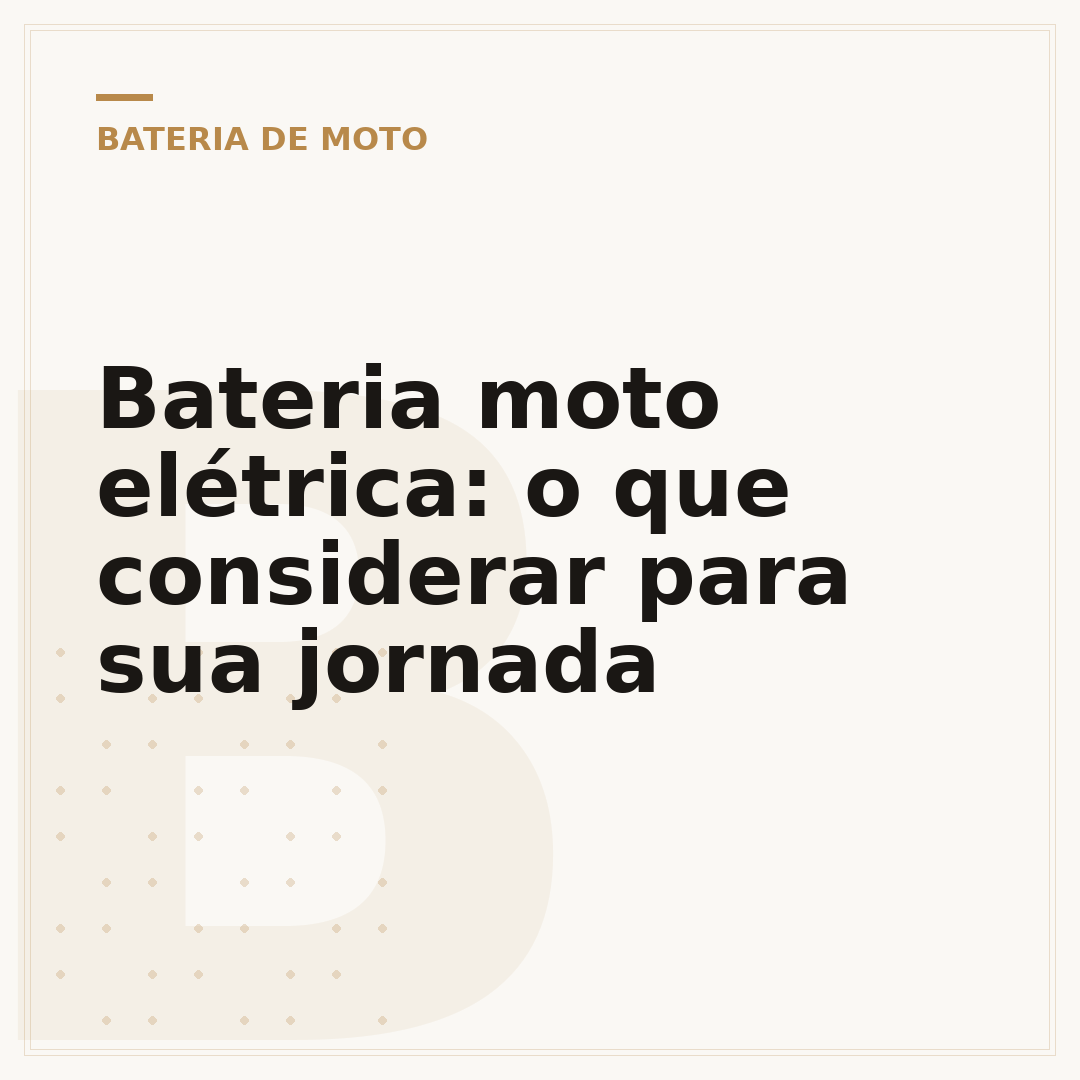 Bateria moto elétrica: o que considerar para sua jornada