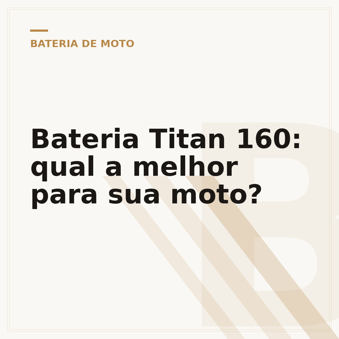 Bateria Titan 160: qual a melhor para sua moto?