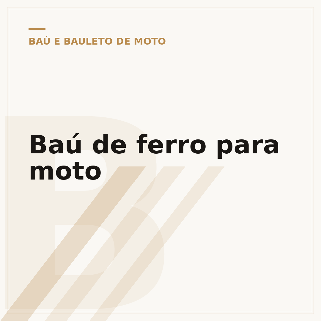 Baú de ferro para moto