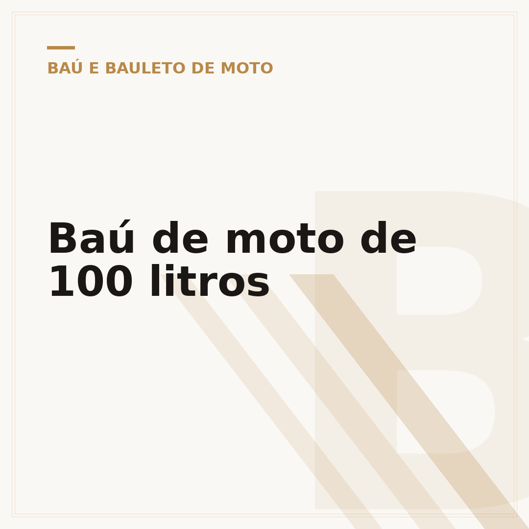 Baú de moto de 100 litros