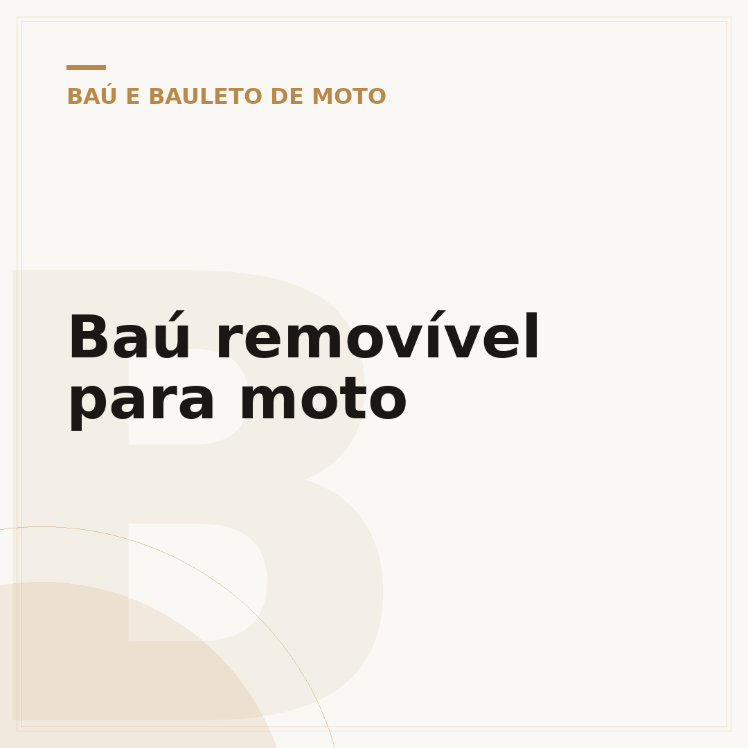 Baú removível para moto