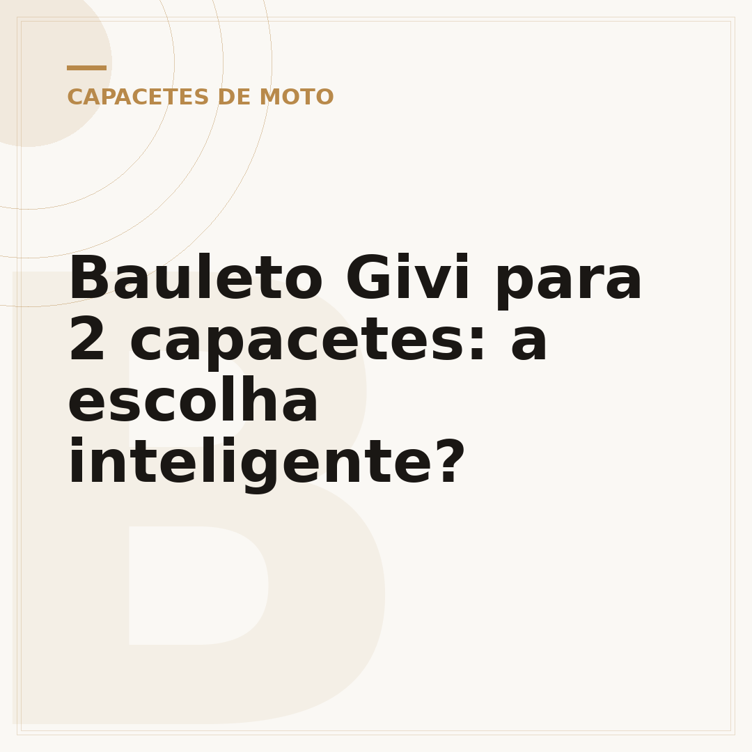 Bauleto Givi para 2 capacetes: a escolha inteligente?